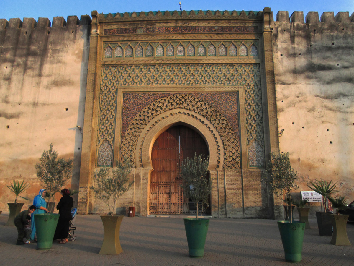 Bab Mansour gate in Meknes Morocco