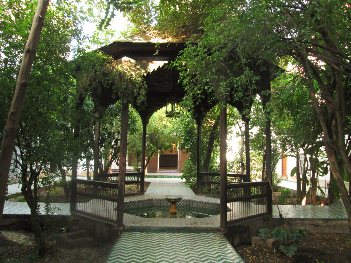 Courtyard of Dar Si Said Museum in Marrakesh Morocco