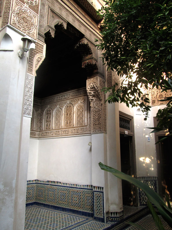 Courtyard of El Bahia Palace in Marrakesh Morocco