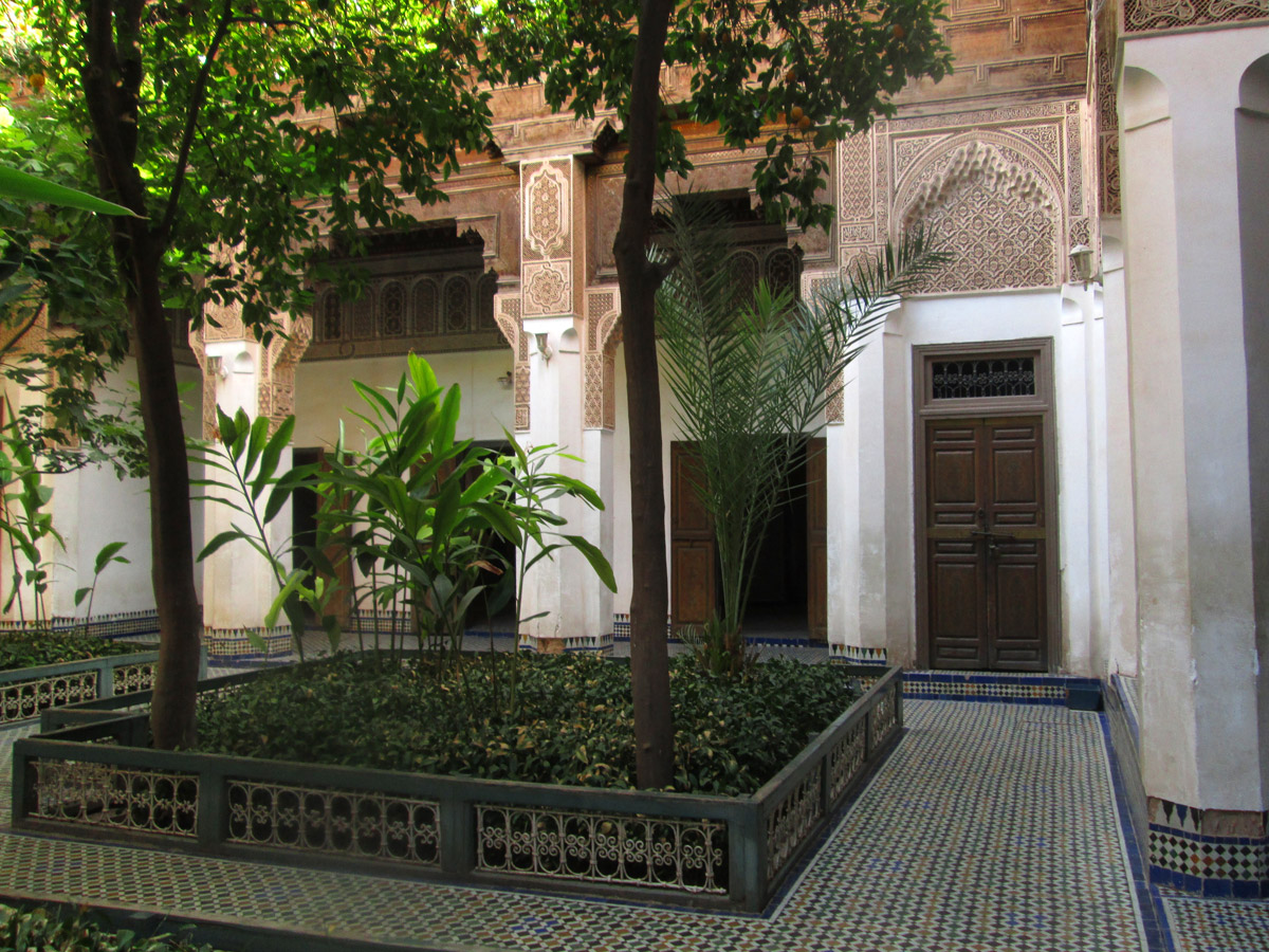 Courtyard of El Bahia Palace in Marrakesh Morocco