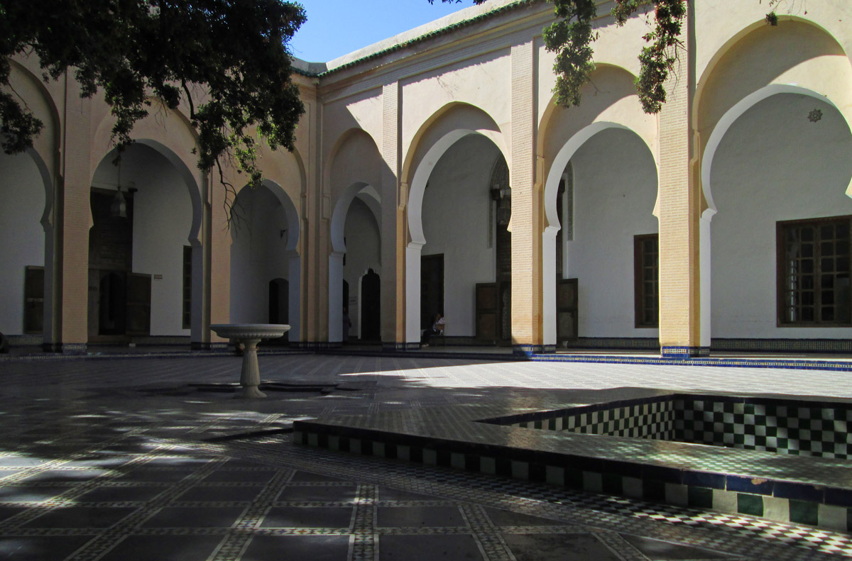 Courtyard of the Musee Dar Batha in Fes Morocco