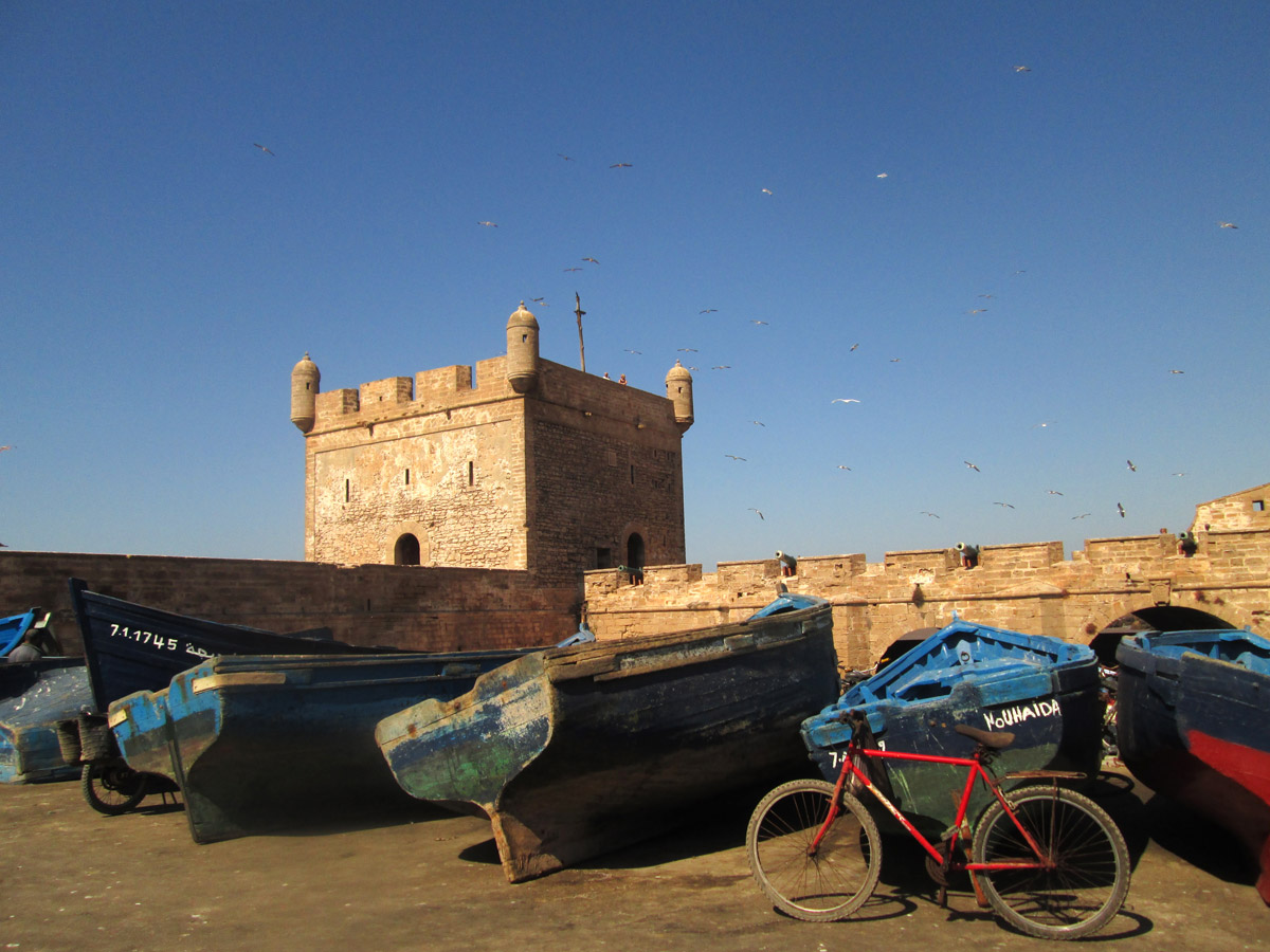 Boats at the Skala Du Port Essaouira Morocco