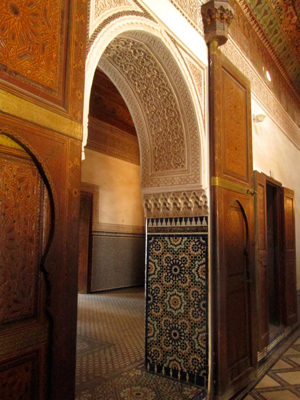Doorway in El Bahia Palace in Marrakesh Morocco