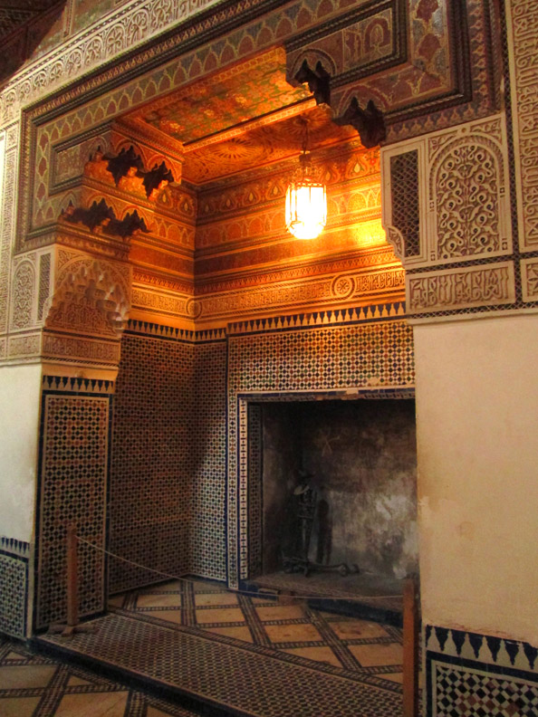 Fireplace in El Bahia Palace in Marrakesh Morocco