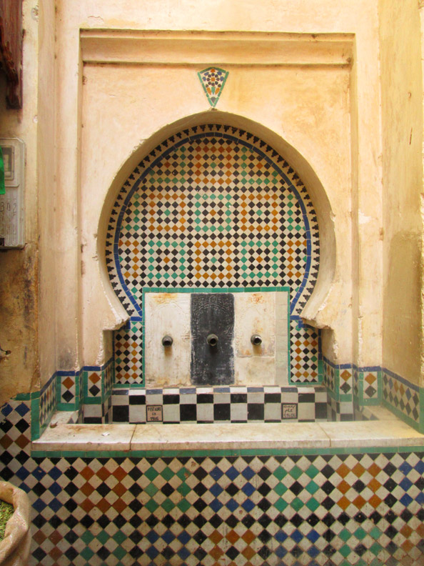 A fountain in the medina of Fes Morocco