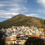 View from the kasbah in Chefchaouen Morocco