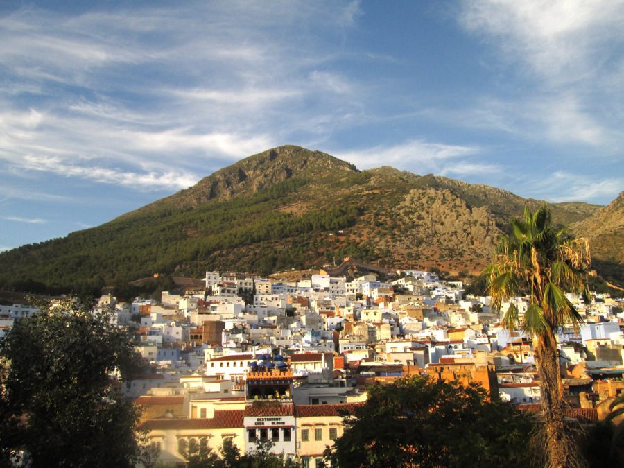 View from the kasbah in Chefchaouen Morocco