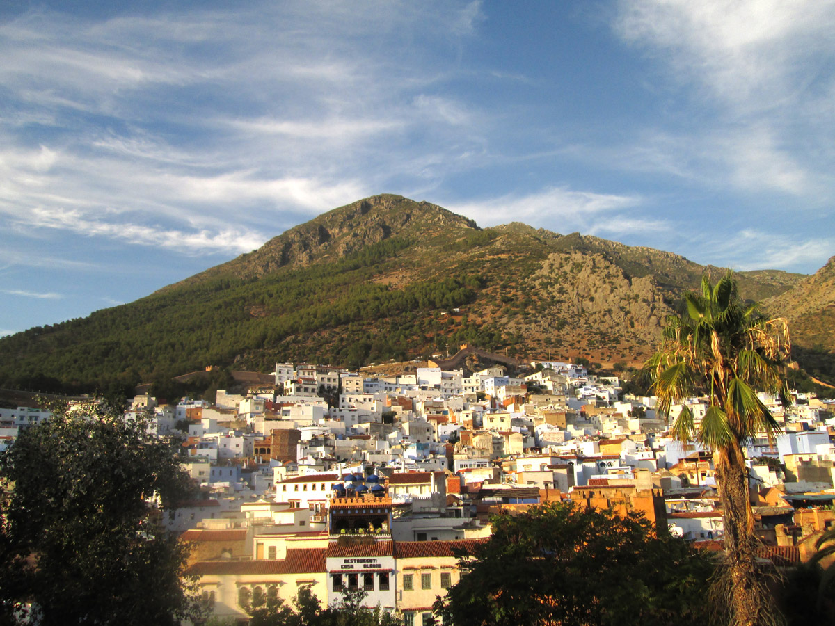 View from the kasbah in Chefchaouen Morocco